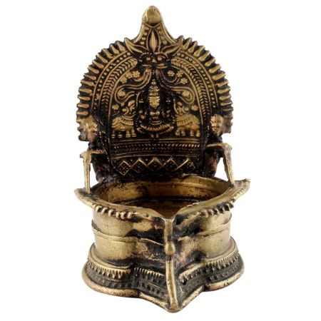 Brass Oil Lamp Traditional Cotton Wick Oil Diya Lamp
